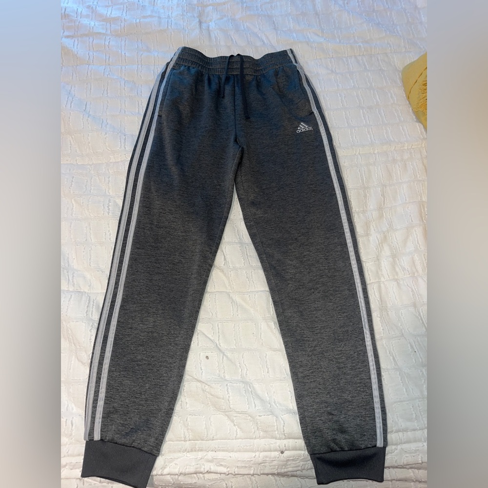 Adidas kids size large grey jogger